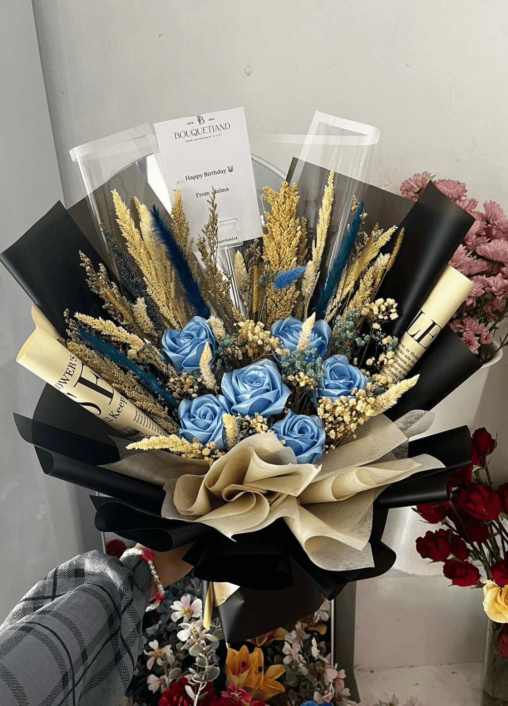 Satin Mix Dried Flower large