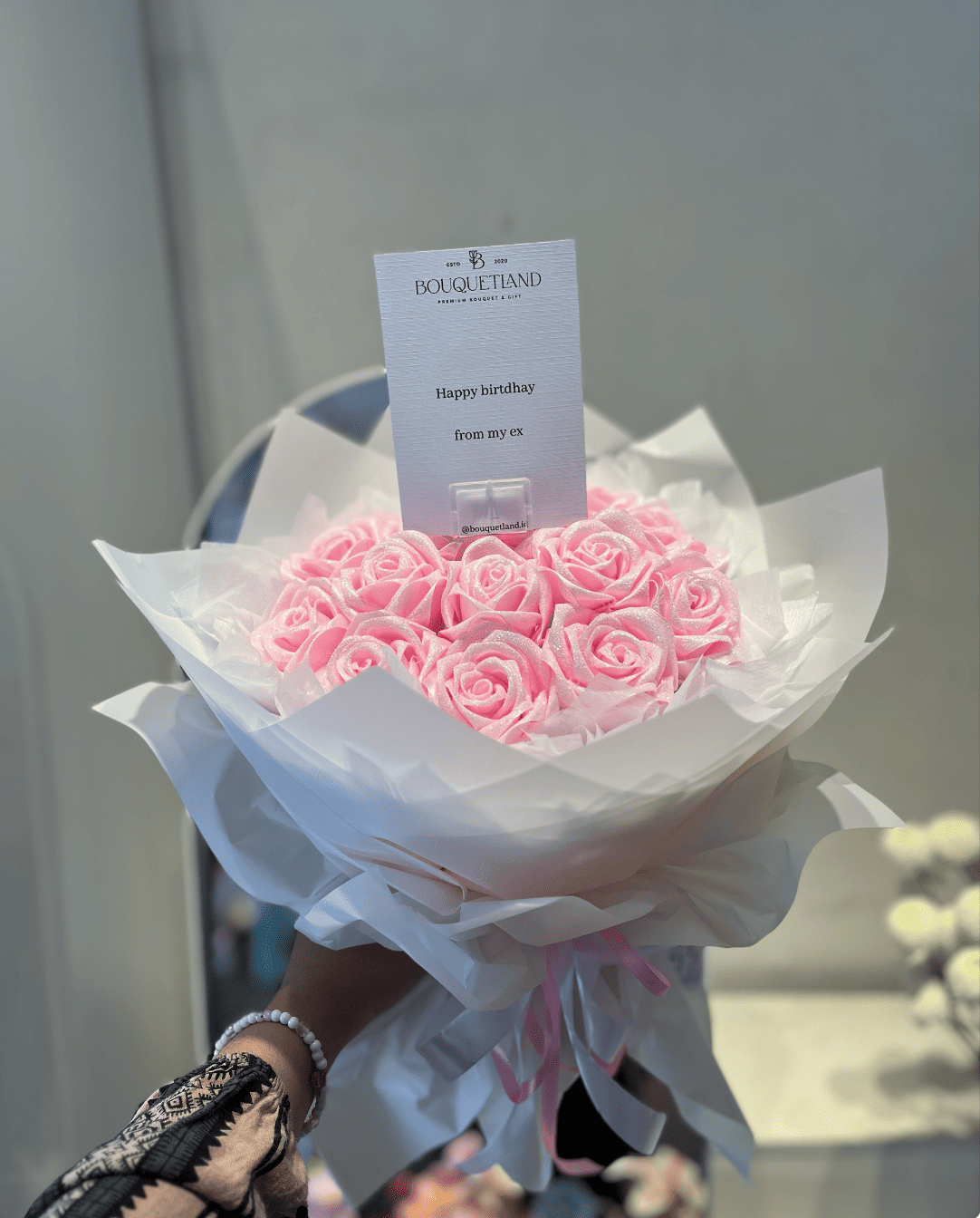 Satin 15 Stems + Gliter