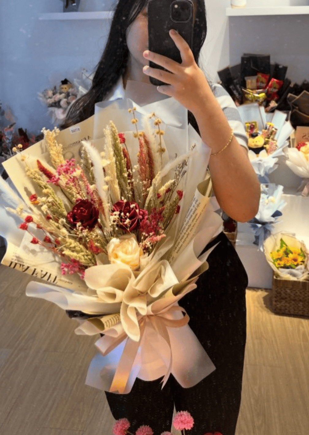 Satin Mix Dried Flower medium