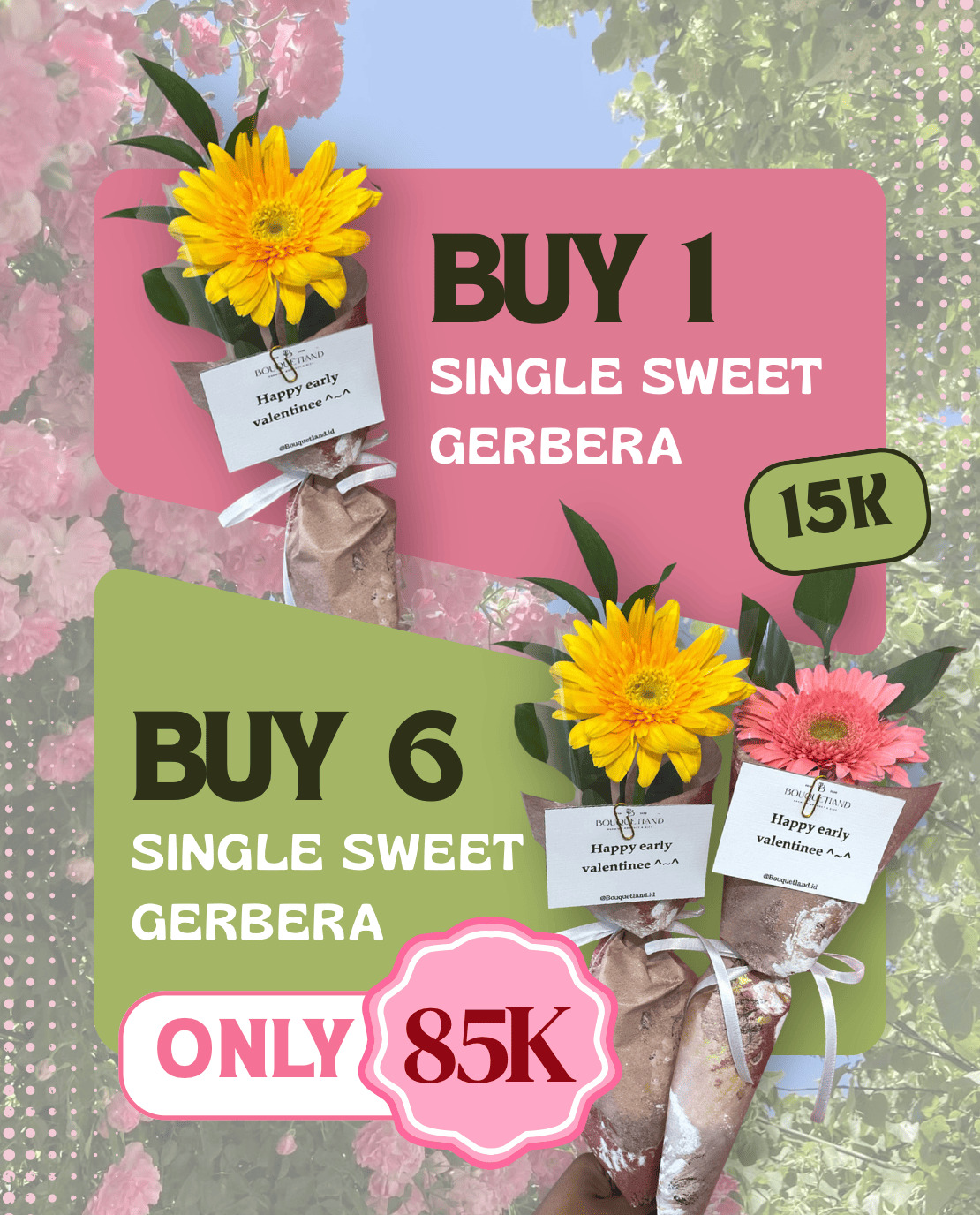 PROMO BUNDLING Sweet Gerbera 6 pcs