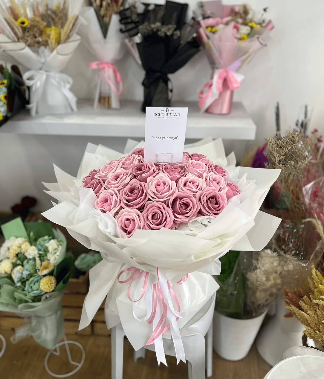 Jumbo Round Rose Artificial 40 tangkai